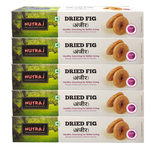 Nutraj Dried Fig (Anjeer) 1 Kg (200g X 5)