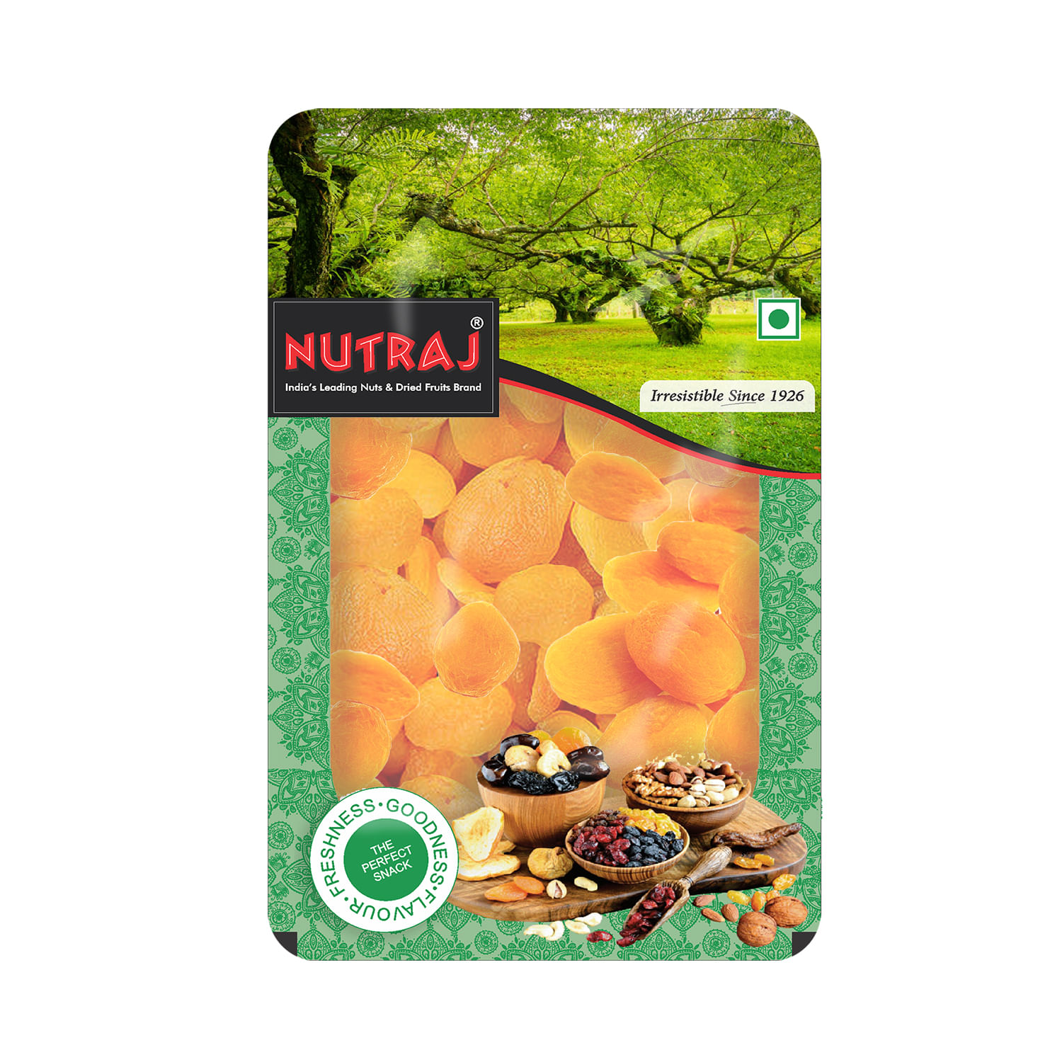 Nutraj Premium Dried Pitted Turkish Apricots 600g Tray (3 X 200g)