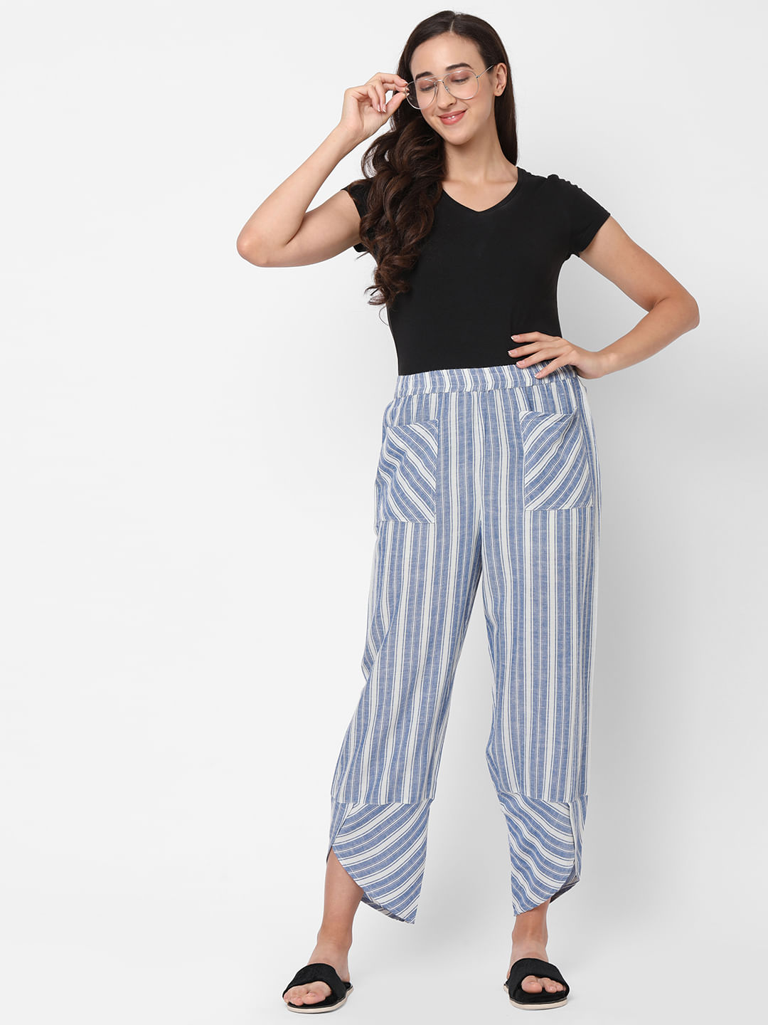 Buy Cutiekins Contrast Striped Palazzo Pants Multi Color for Girls  45Years Online in India Shop at FirstCrycom  8490628