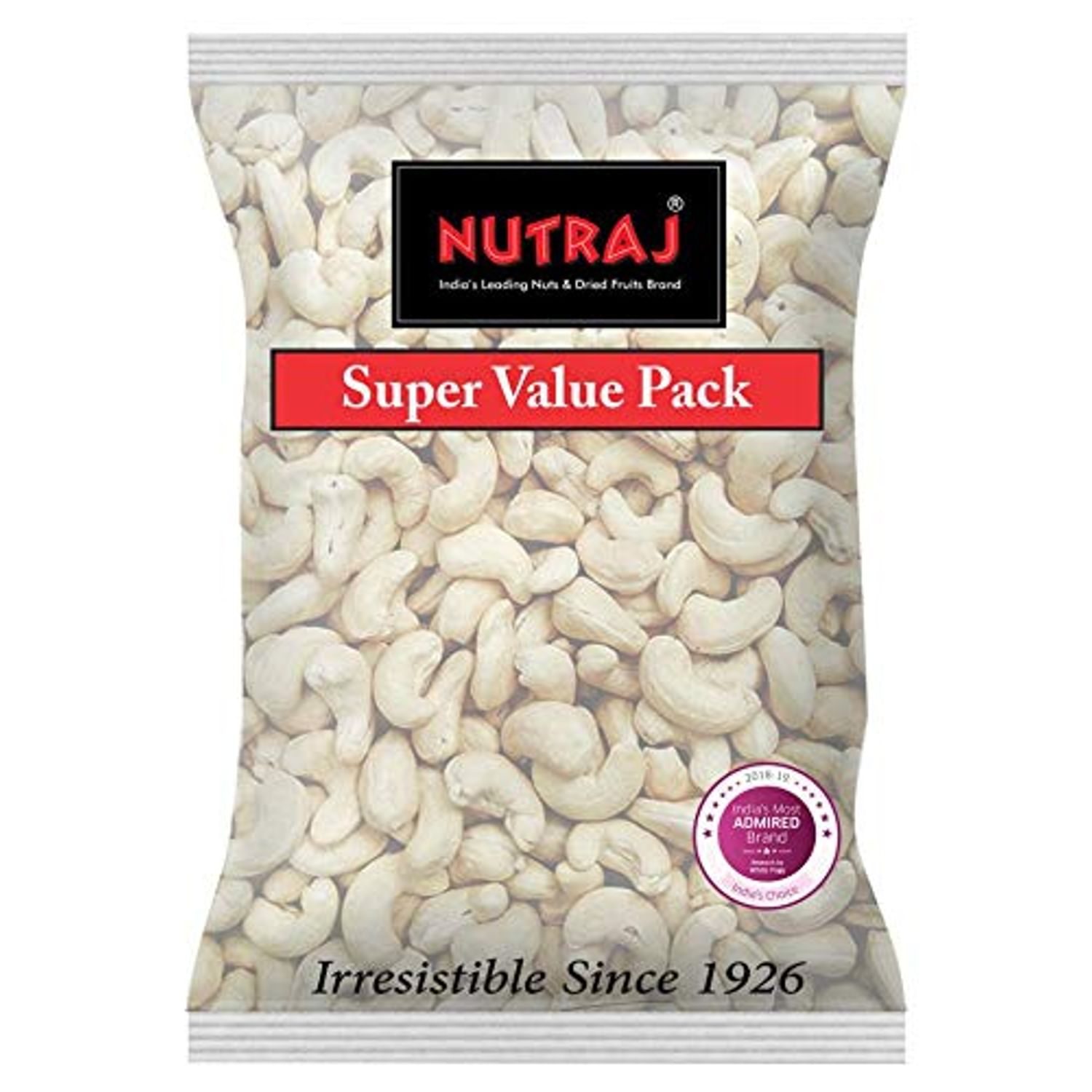 Nutraj Healthy Diet Mix Dry Fruits & Nuts Combo Pack (Whole Cashew Nuts 400g and Almonds 450g) - 850g