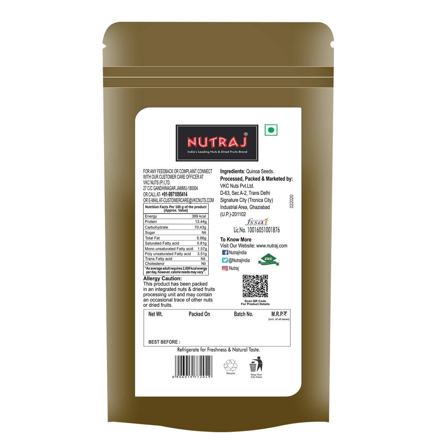 Nutraj Quinoa Seeds 800g (4 x 200g)
