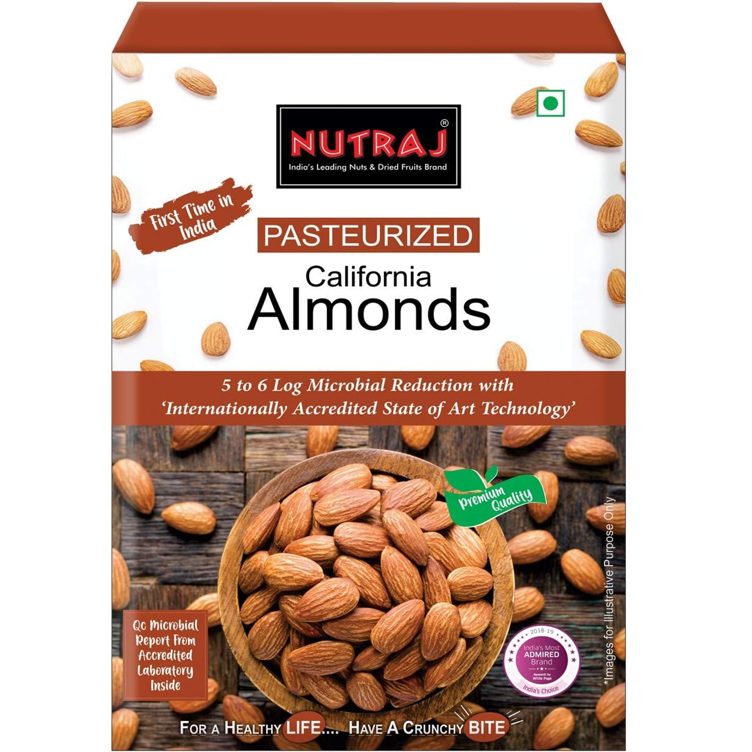 Nutraj Pasteurized California Almonds 1Kg
