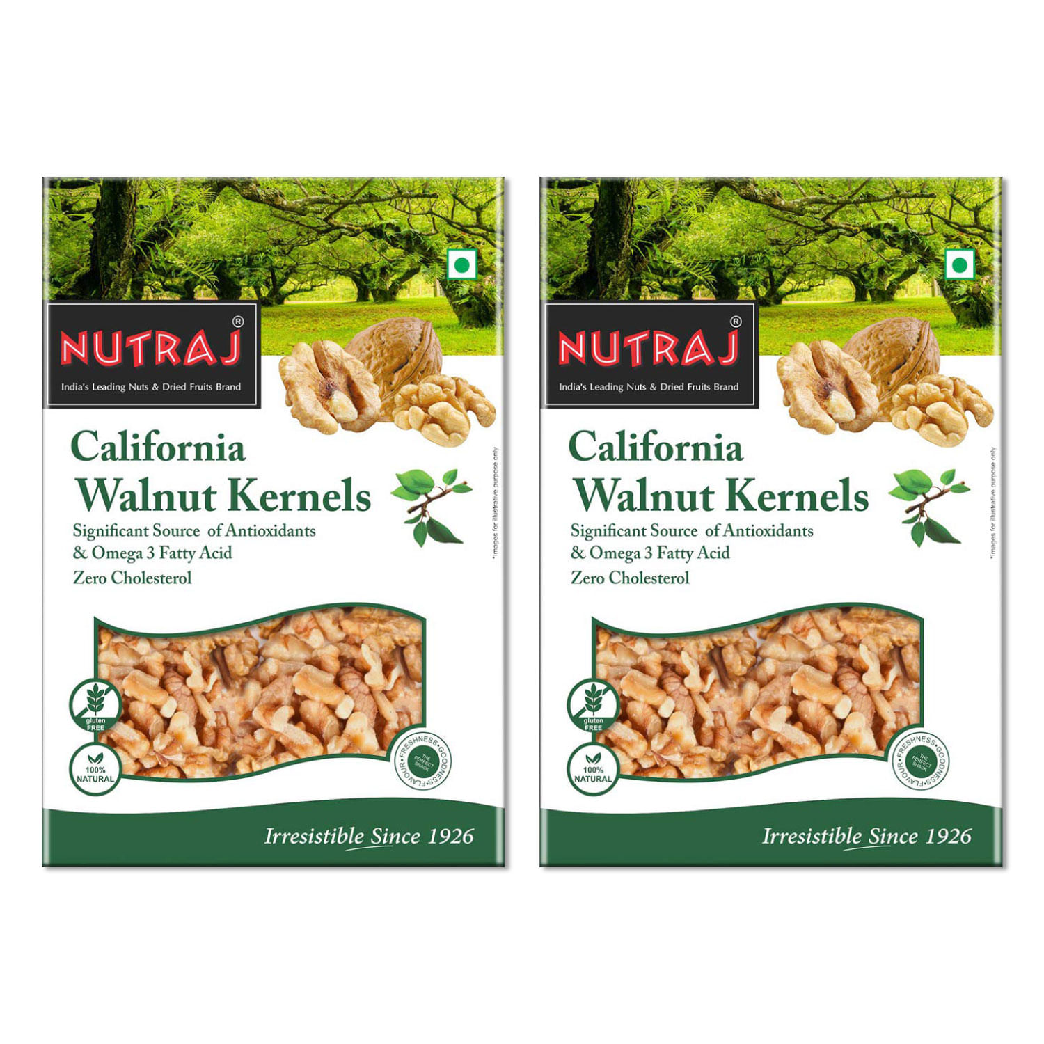 Nutraj Fard Premium Dates (500g) and Nutraj California Walnut Halves Kernels (500g) (2 X 250g)