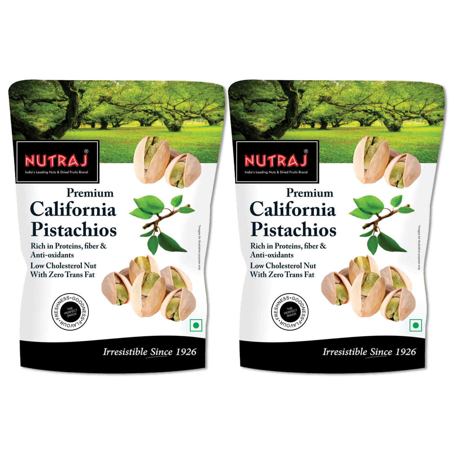 Nutraj Fard Premium Dates (500g) and Nutraj California Roasted and Salted Pistachios (500g) (2 x (250g))