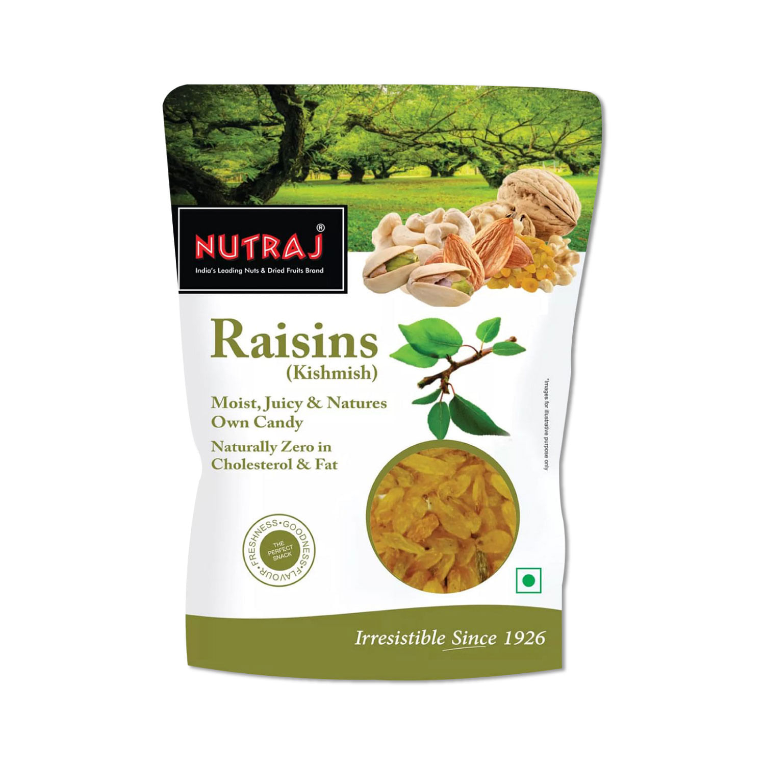 Nutraj Fard Premium Dates (500g) and Nutraj Super Raisin (500g) (Long) and Nutraj California Roasted and Salted Pistachios (250g) and Nutraj Cashew Nuts W320 (250g)