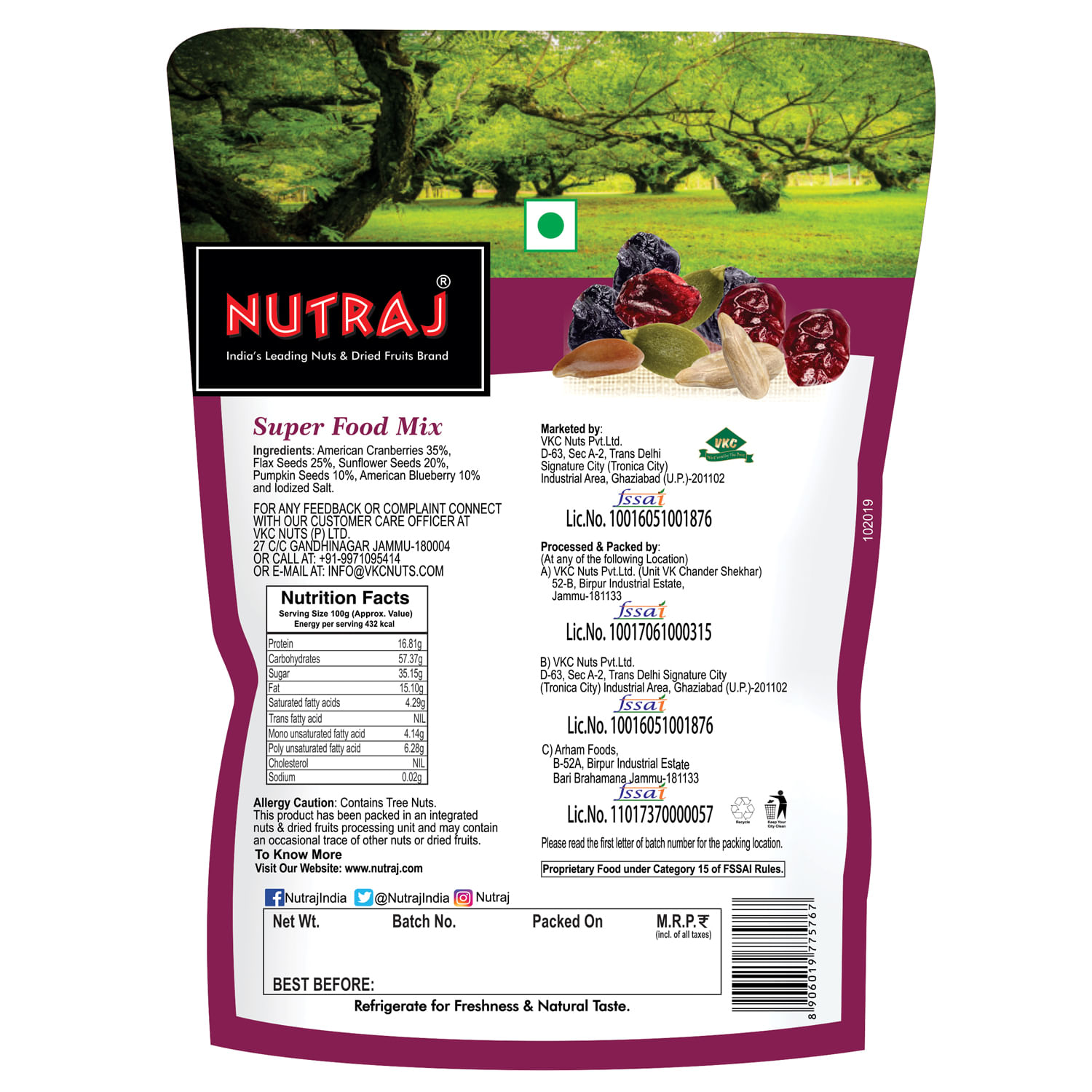 Nutraj Super Food Mix 800g (4 X 200g)