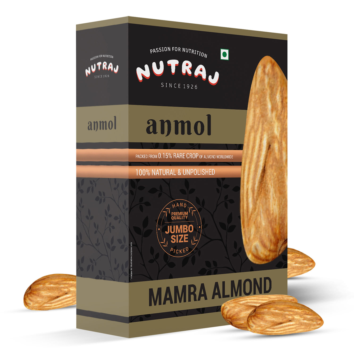 Anmol Premium Mamra Almond Kernel (Jumbo Size - 100% Natural - Rare Crop)