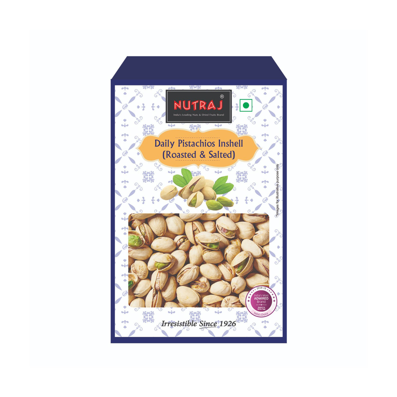 Nutraj Daily Pistachios In shell Roasted and Salted 500g