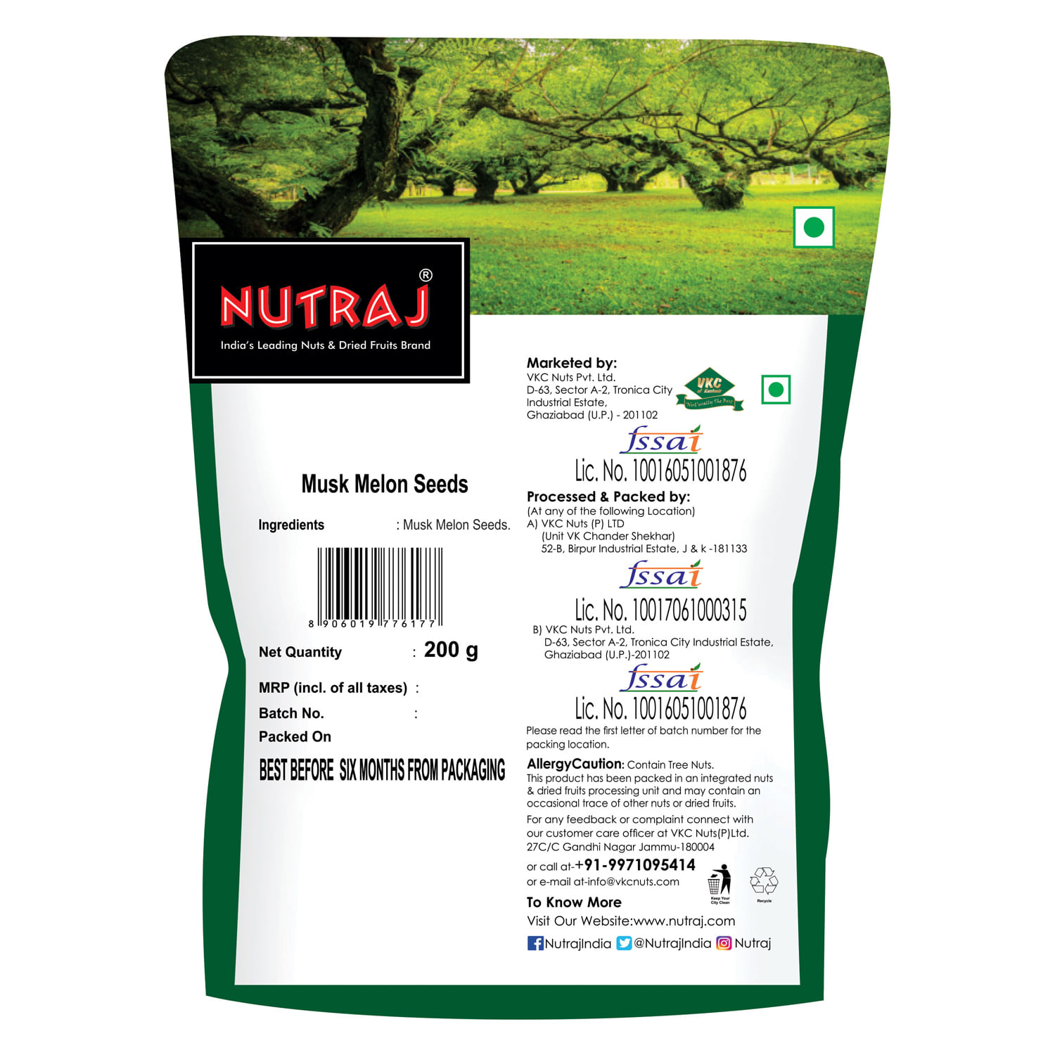Nutraj Musk Melon Seeds 400g (2 X 200g)