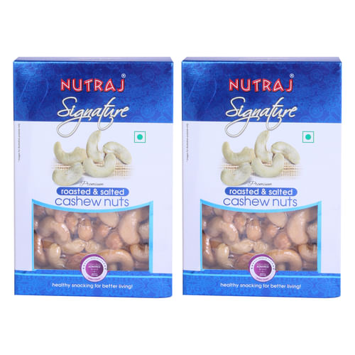 Nutraj Signature Roasted and Salted Cashew 200g (2 X 200g) - Vacuum Pack