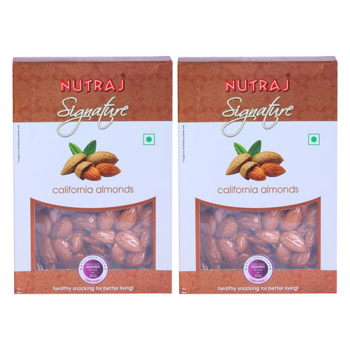 Nutraj Signature - California Almonds Plain - 200G (Pack Of 2)