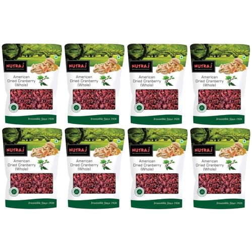 Nutraj American Dried Whole Cranberries 1.6Kg (8 X 200g)