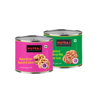 Nutraj Pack of Roasted and Salted and Caramelized Walnut Kernels with Seasame Seeds 100g Each
