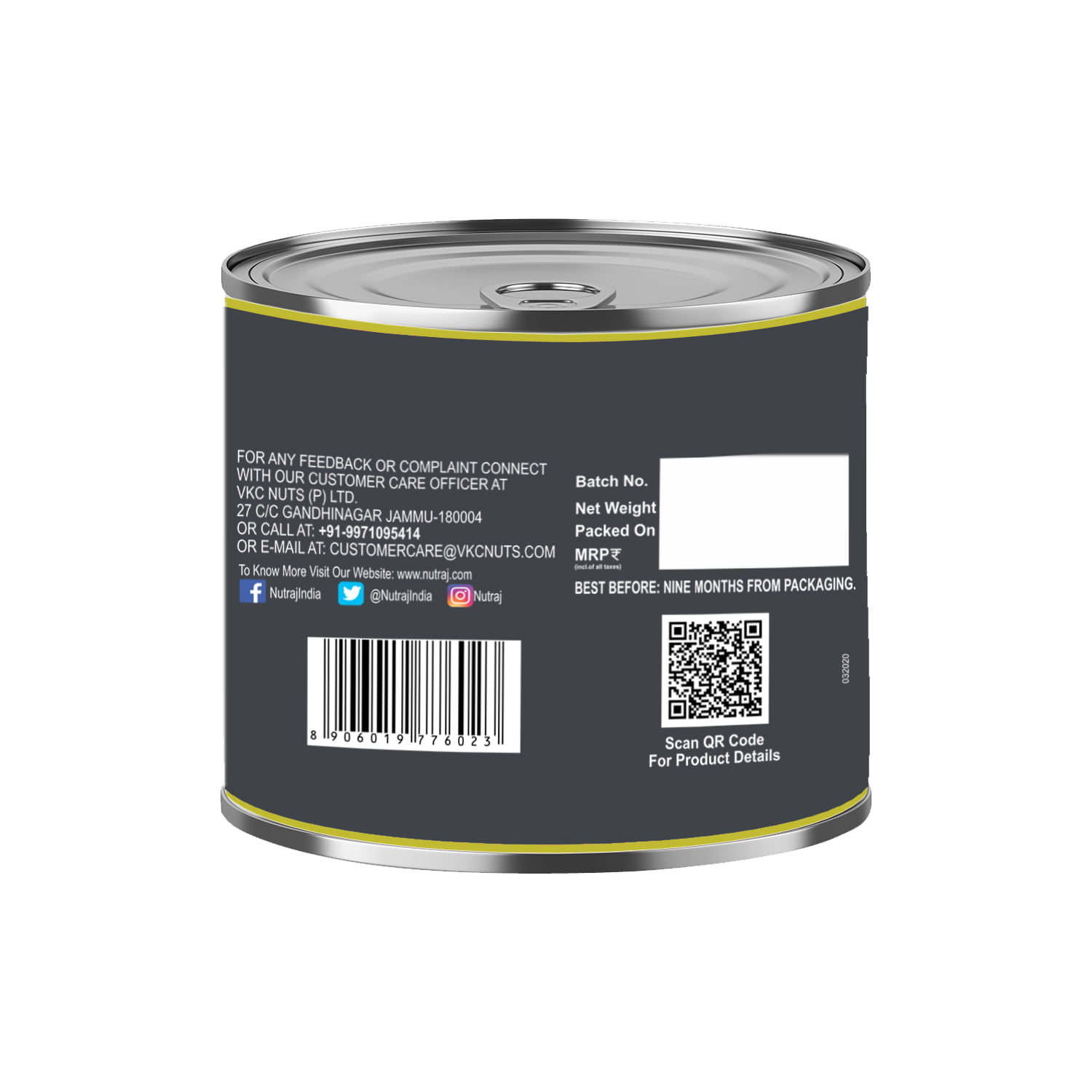 Nutraj Caramelized Walnut Kernels 200g (100g X 2) Tin Pack