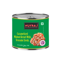 Nutraj Caramelized Walnut Kernels with Sesame Seeds 100g Tin Pack
