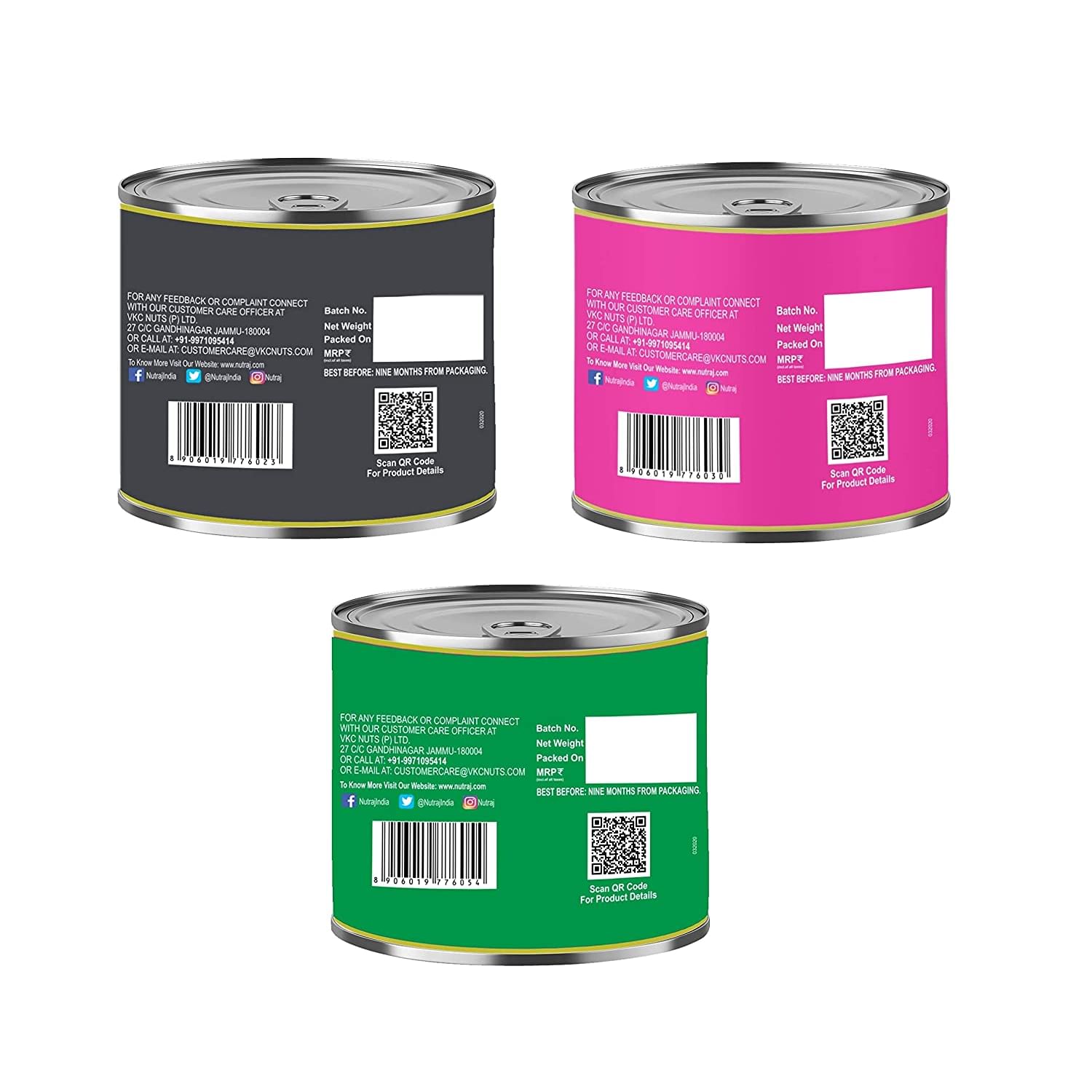 Nutraj Pack of Assorted Caramelized Walnut Kernels 300gm (3 X 100gm) Tin Pack