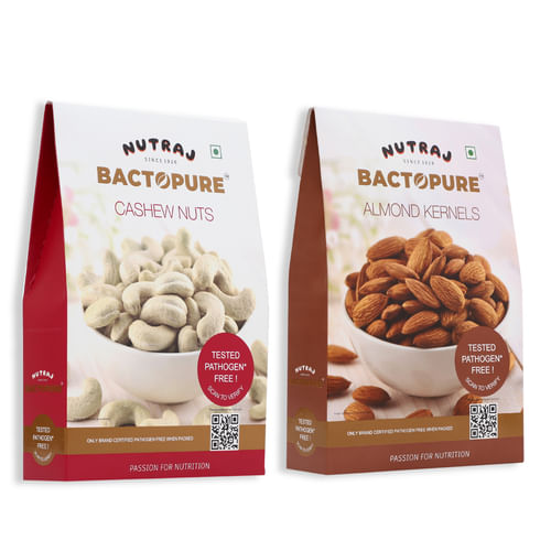Bactopure Nutty Combo (Almond 250 gm and Cashew 250 gm)