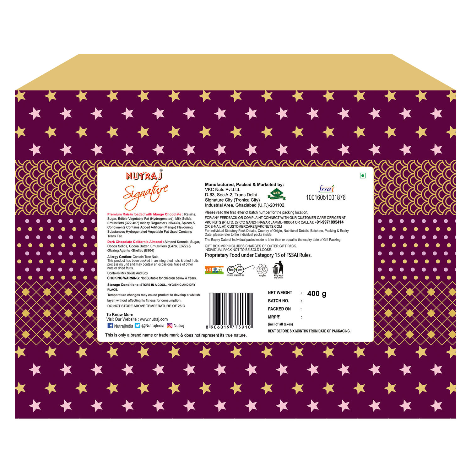 Nutraj Signature Immunity Box Choco Almond & Raisin 400gm
