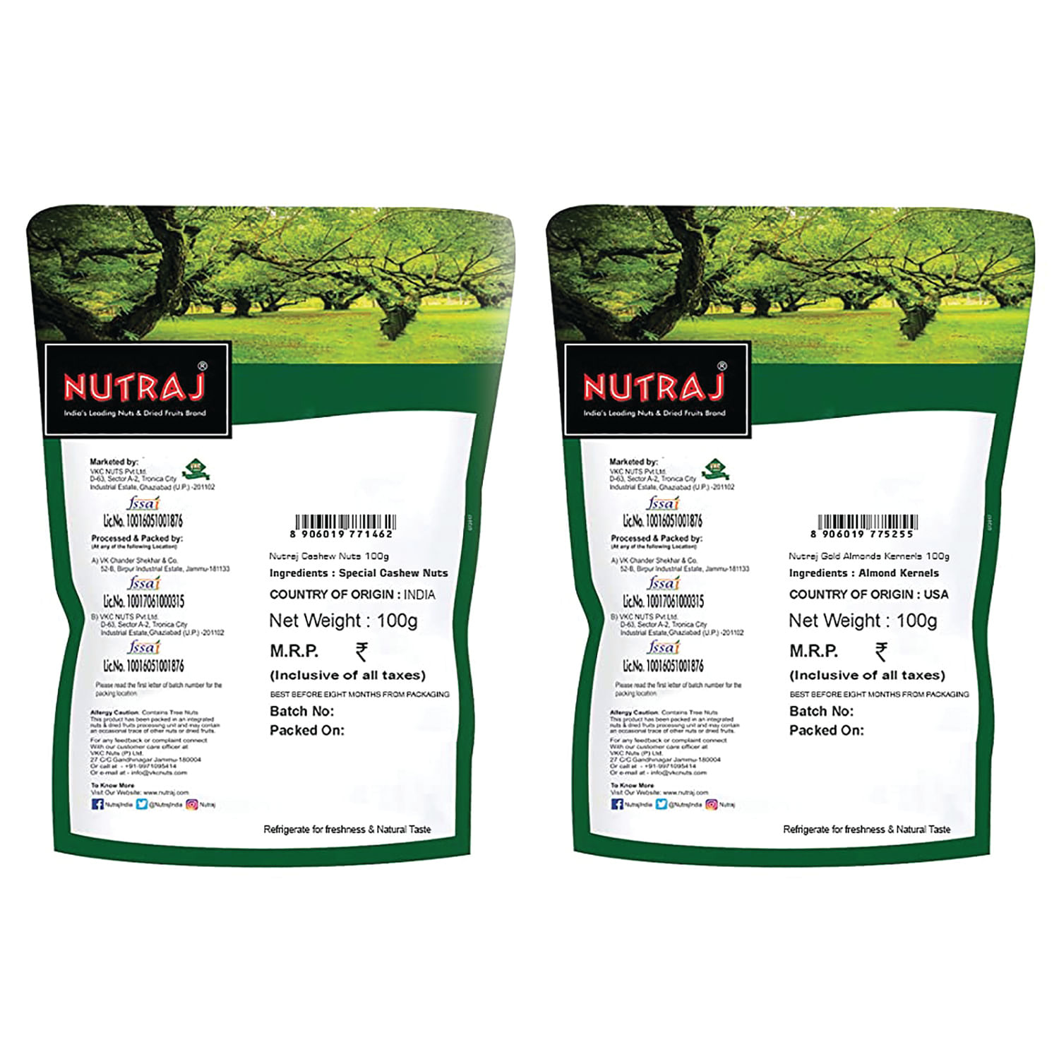 Nutraj Mixed Dry Fruit Gift Pack 400g (Almonds, Cashews, Kiwi, Aprciot)