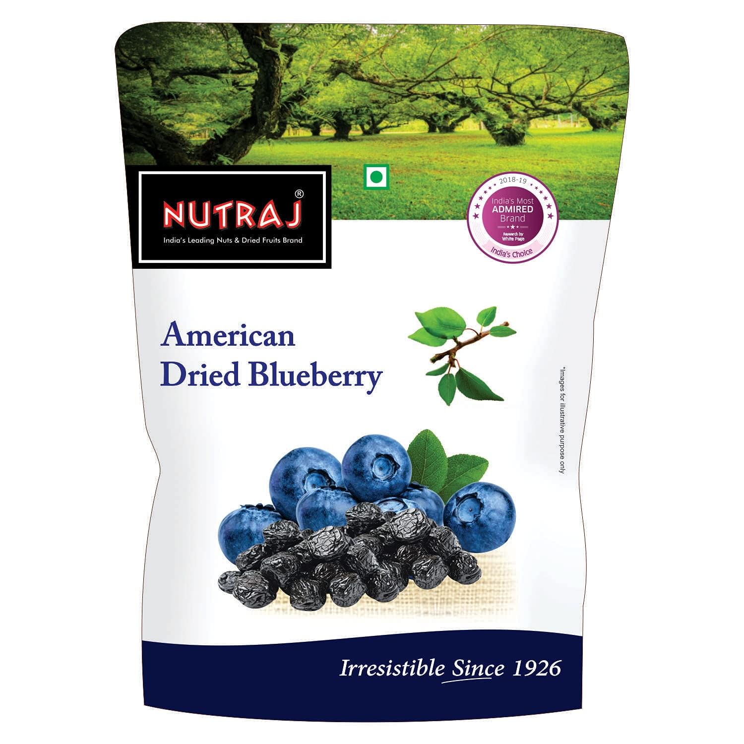 Nutraj Dried American Blueberries 600g (3 X 200g)