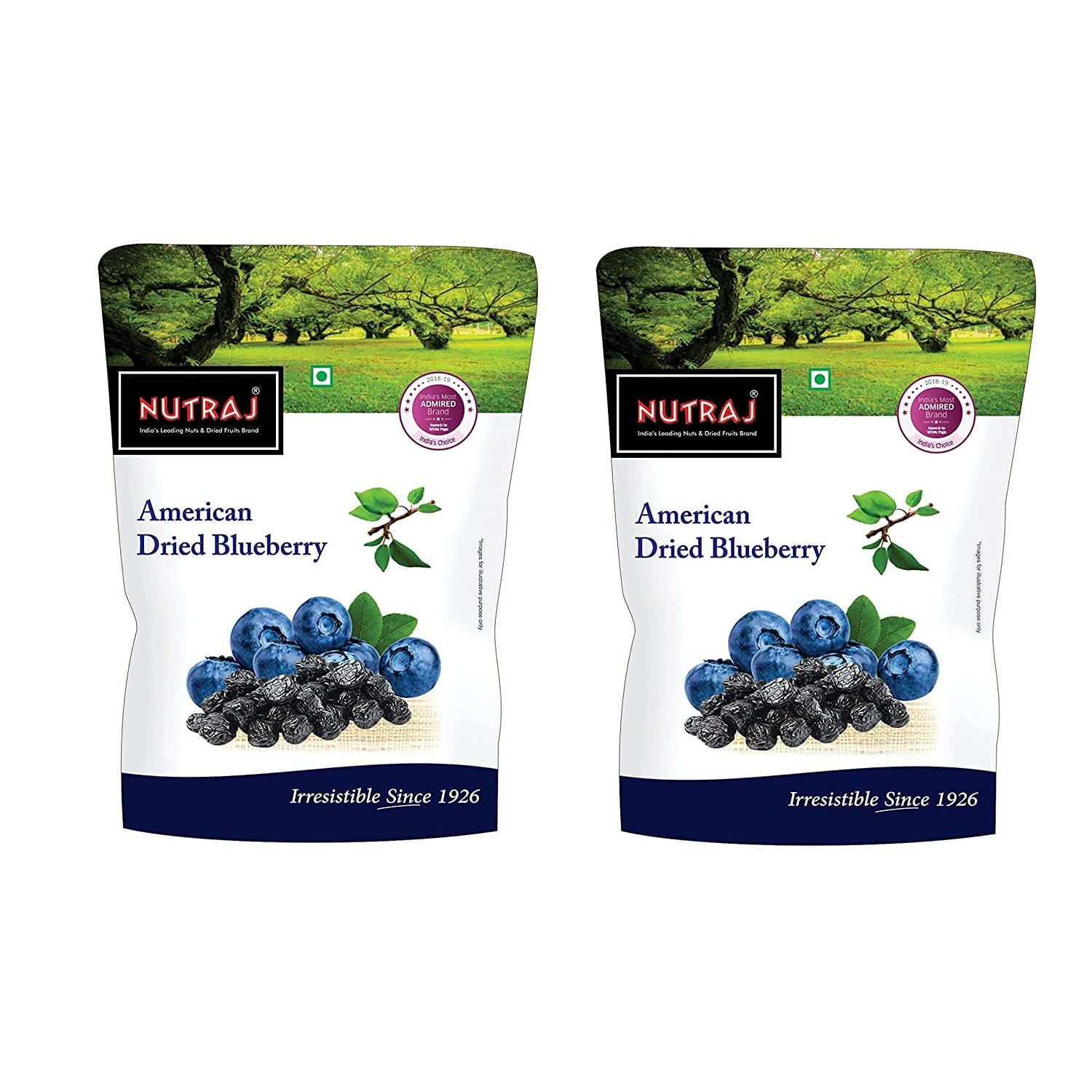 Nutraj Dried American Blueberries 400g (2 X 200g)