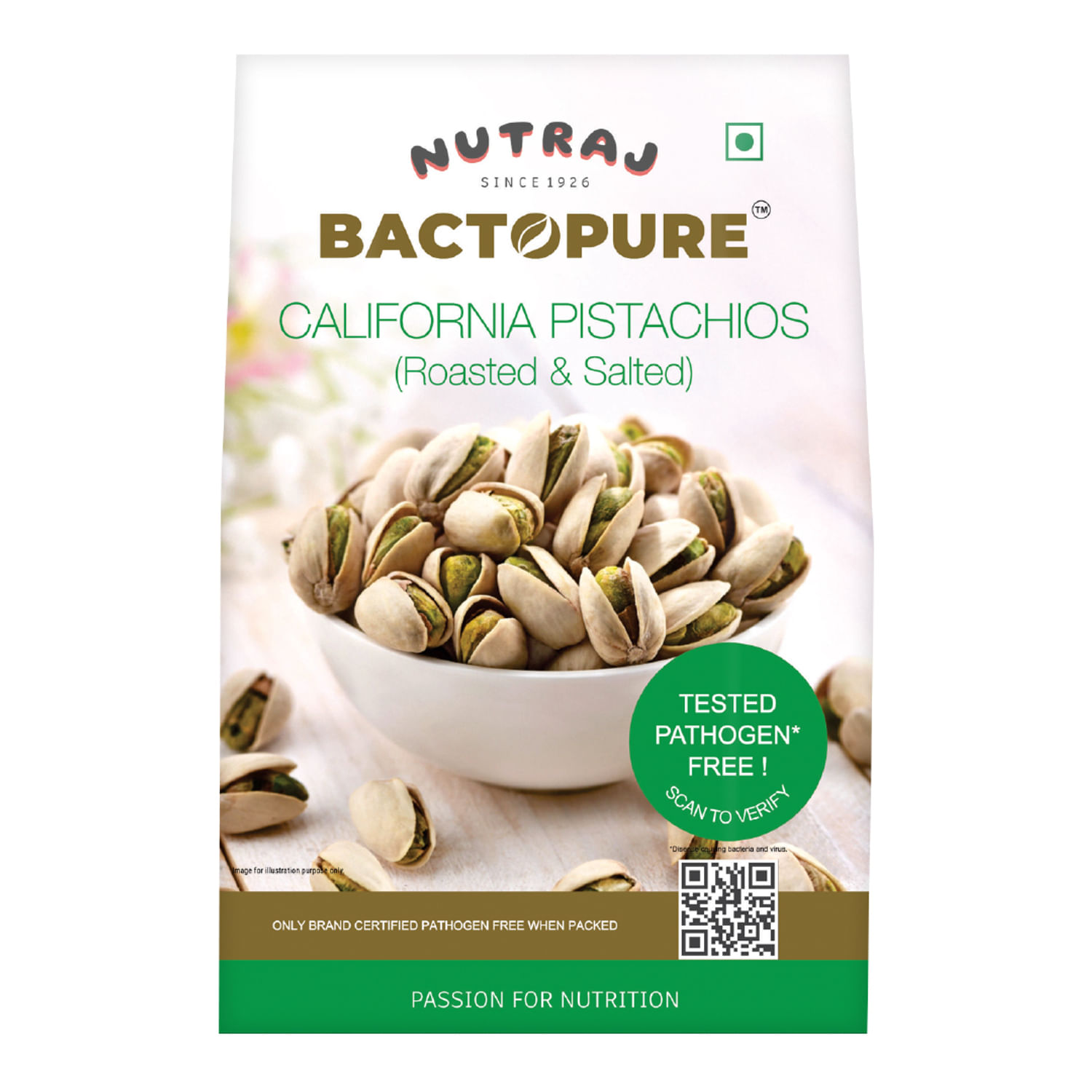 Bactopure California Pista Inshell Roasted and Salted  250 gm