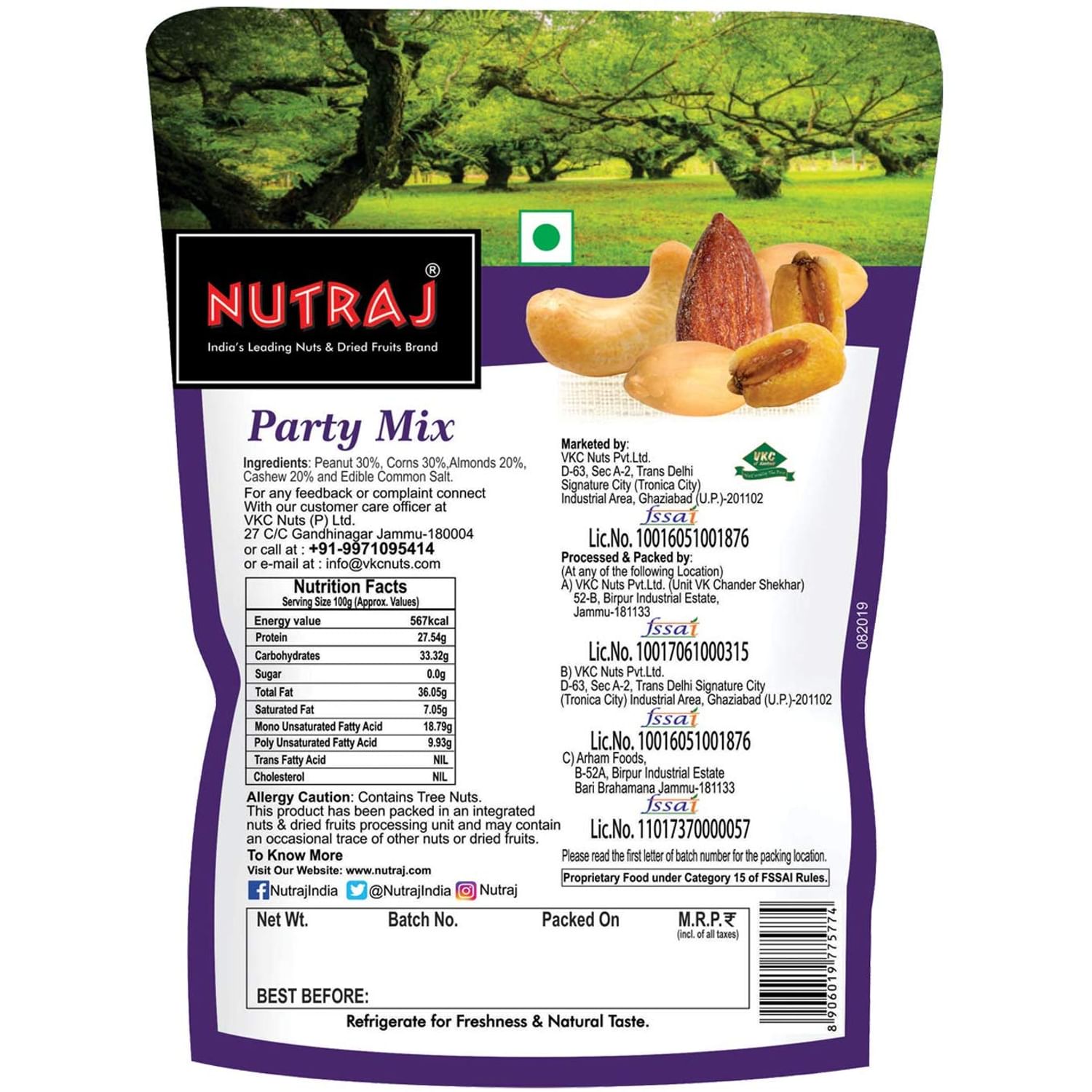Nutraj Party Mix 600g (4 X 150g)