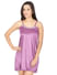 Secret Wish Women's Satin Mauve Babydoll Dress (Mauve, Free Size)