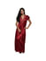 Secret Wish Women's Satin Maroon Nighty, Nightdress Set Of 2 (Free Size, BI-15-Maroon-FS)