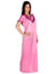 Secret Wish Women's Satin Pink Nighty, Nightdress (Free Size, NT-26)