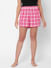 Snazzy Checked Rayon Lounge Shorts