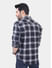 Black And White Double Pocket Checked Overshirt