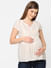Striped Beige Maternity Top