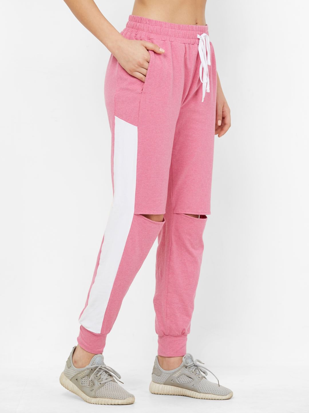 Track pants hot sale with slits