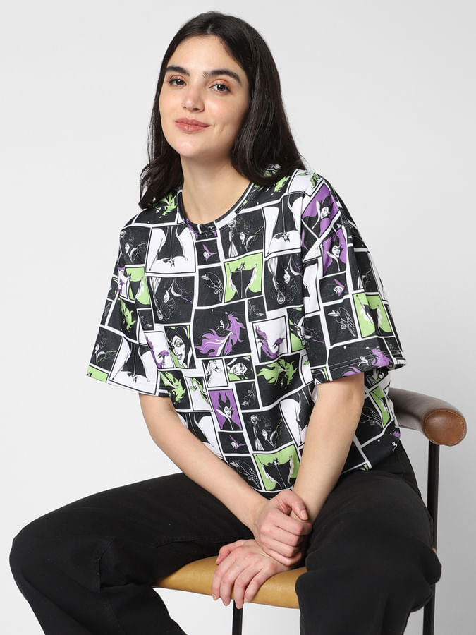 Maleficent Printed Oversized T-Shirt