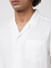 Solid White Resort Collar Oversized Shirt