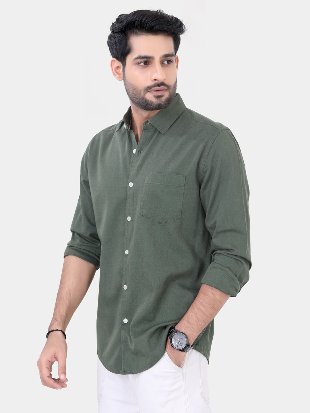 Olive green clearance shirt