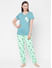 Chic Green Cotton Pyjama Set