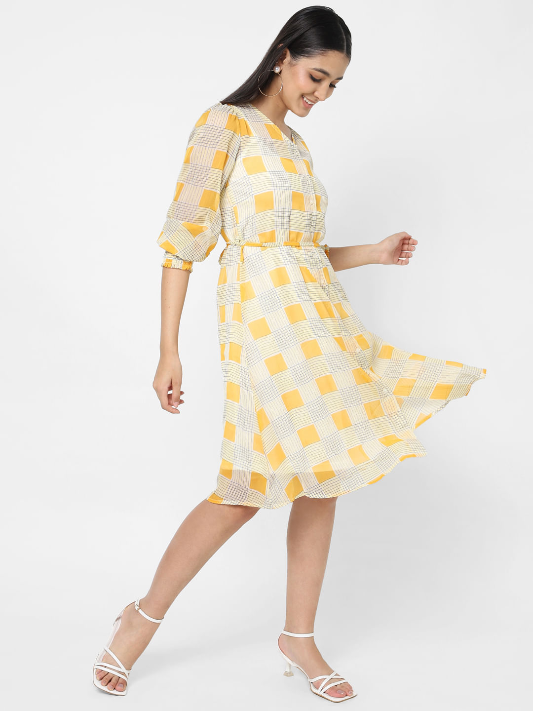 Cute Yellow and White Striped Dress - Wrap Dress - Lulus