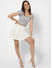 Off White Pleated Skirt