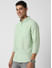 Pista Green Textured Shirt
