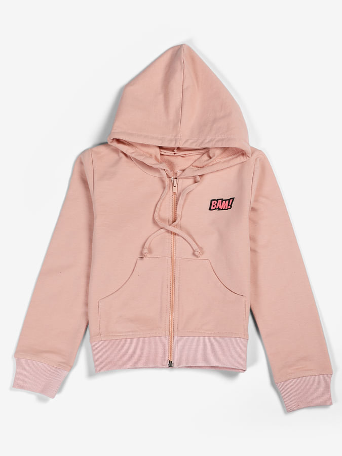 Solid pink jacket for girls