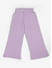 Purple solid elatsicated cullotes for girls