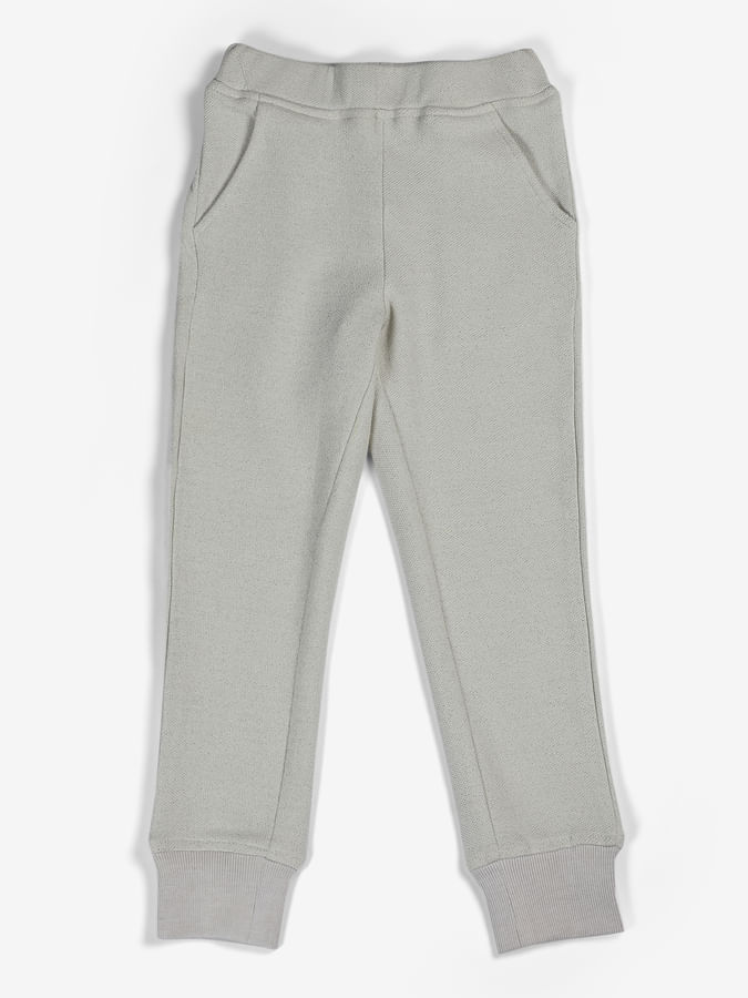 Gliiter textured track pants for girls