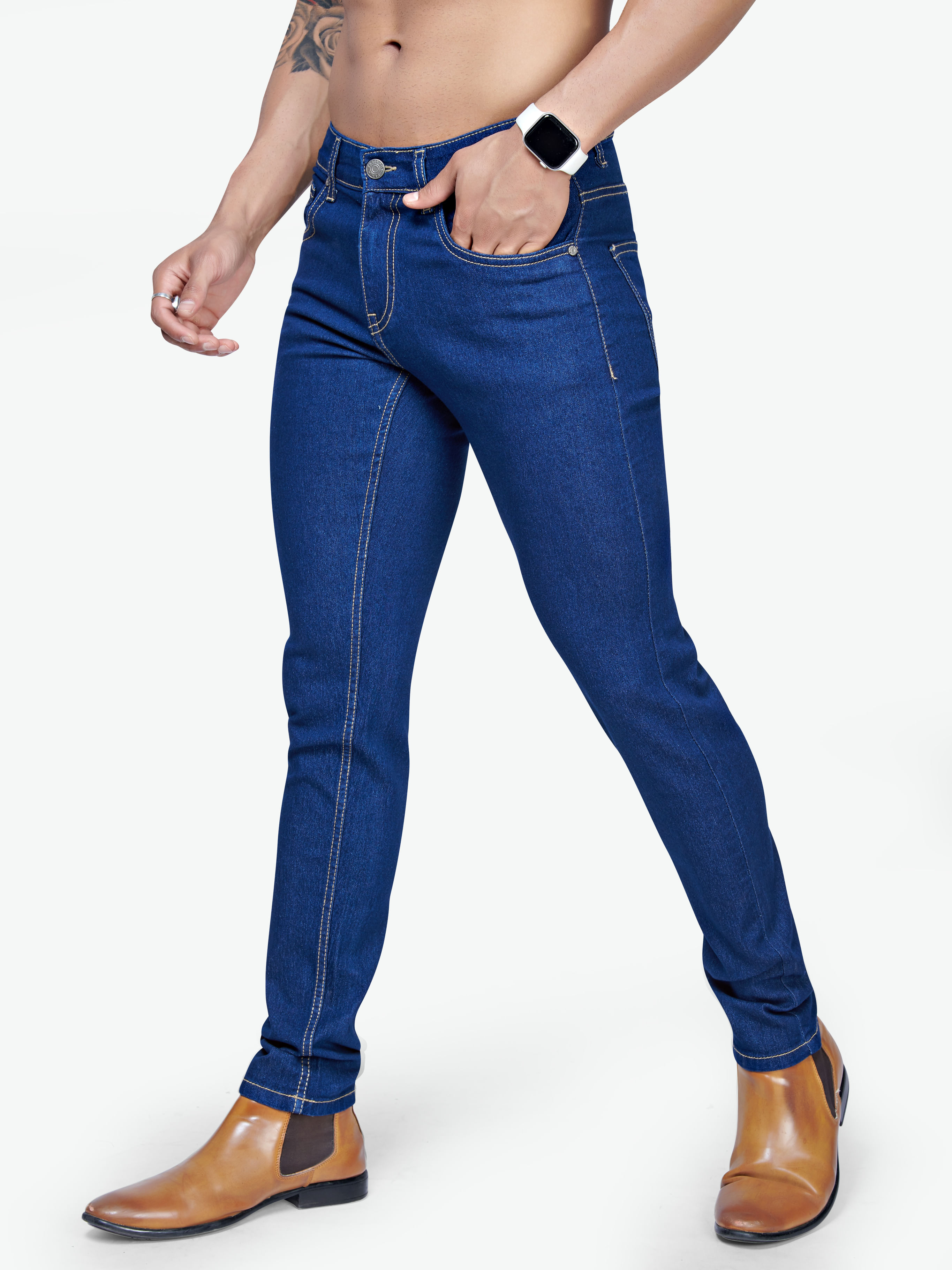 Focus mid rise super skinny grey colour Jeans – Cherrypick