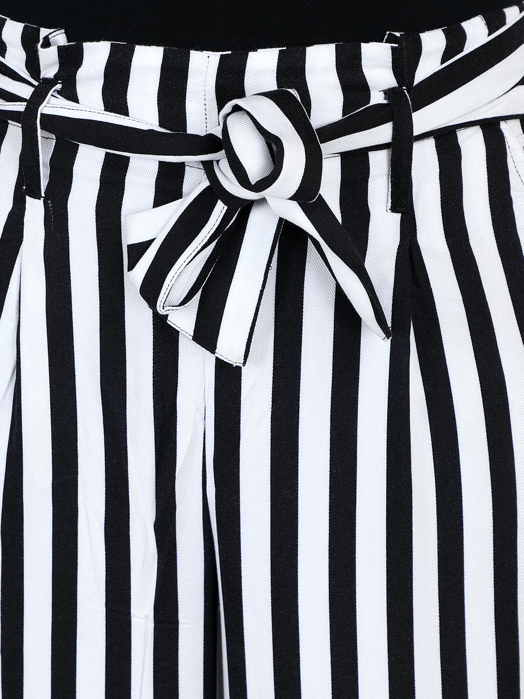 Buy Plus Size White Black Stripes Lounge Pants Online For Women