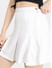 Solid White Pleated Skirt
