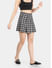 Navy Checkered Skirt