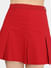Solid Red Pleated Skirt