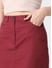 Maroon A-Line Skirt